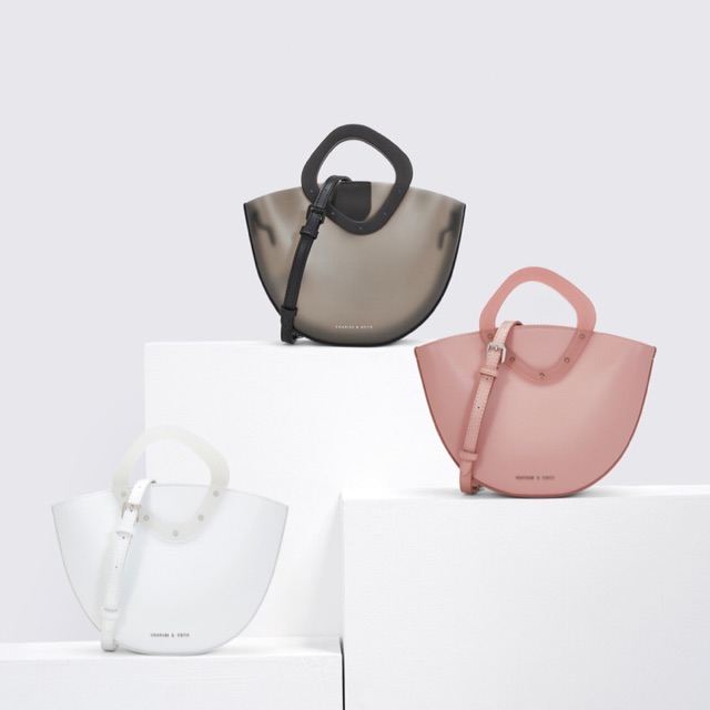 *CHARLES & KEITH CK SEMI CIRCLE TOP HANDLE BAG 50150780*