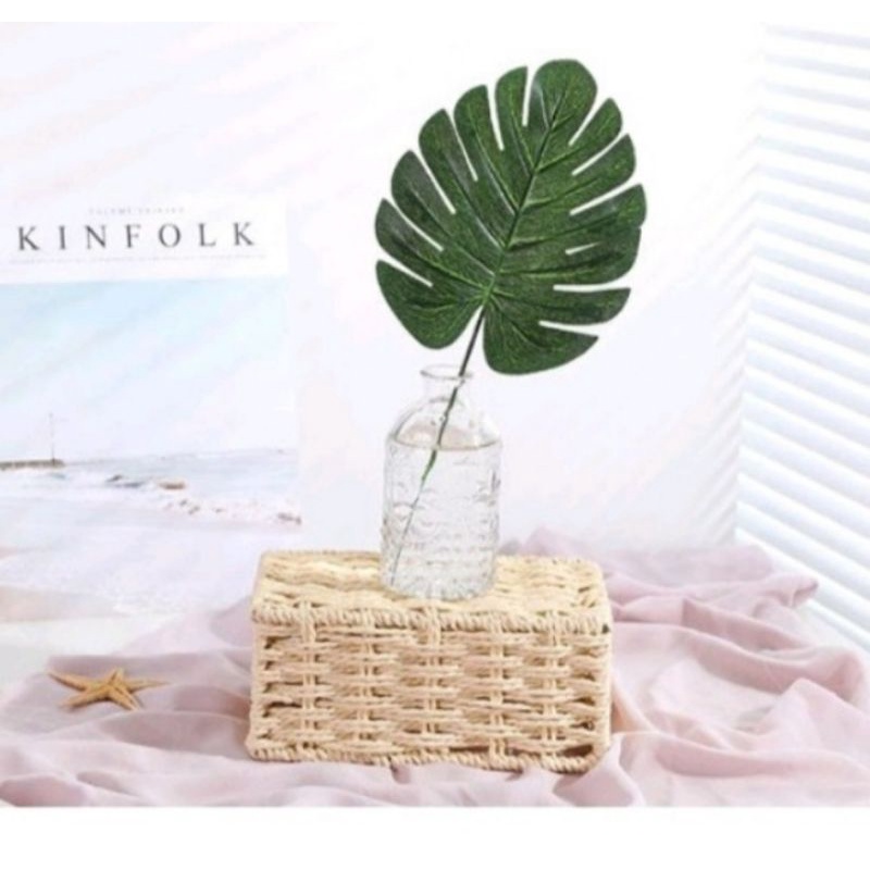 Daun monstera philodendron daun hias plastik bunga artificial dekorasi properti foto