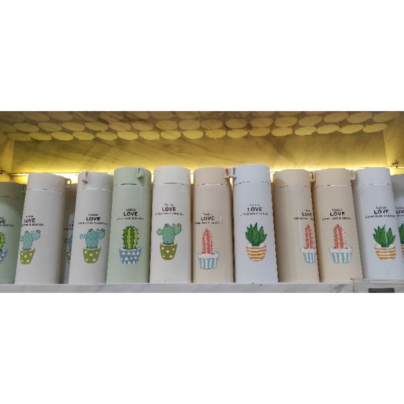 Botol minum Aesthetic Korea motiv kaktus