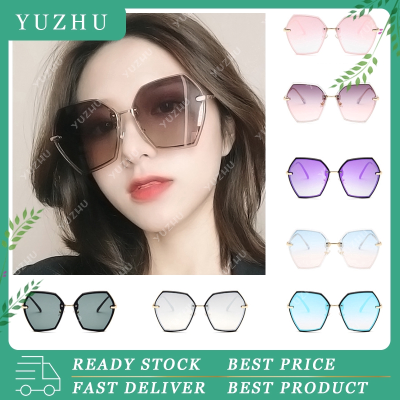 (YUZHU) Kacamata Hitam Mini Anti UV Dengan Frame Metal Untuk Wanita