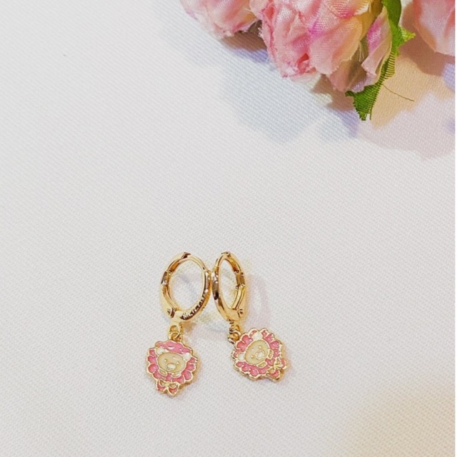 Anting Titanium Anak Pink Bear Balerina