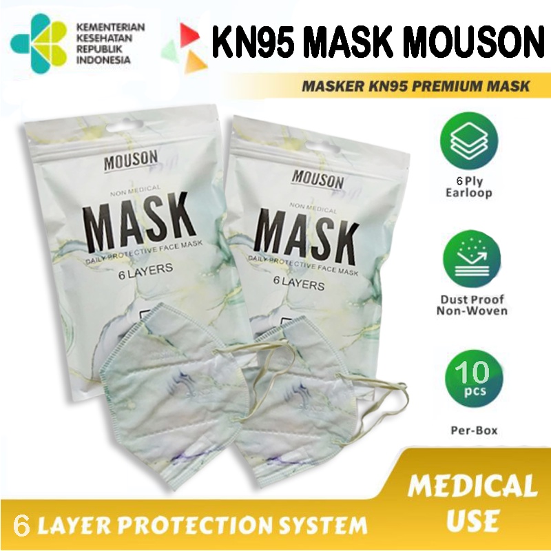 Masker KN95 10pcs warna mix/masker KN95 5 mix/masker KN95 dewasa