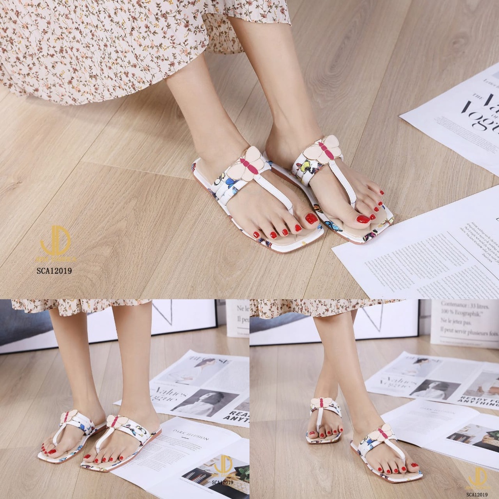 JOSE DAROCA Sandal Jepit Strappy Butterfly #SCA12019# Original