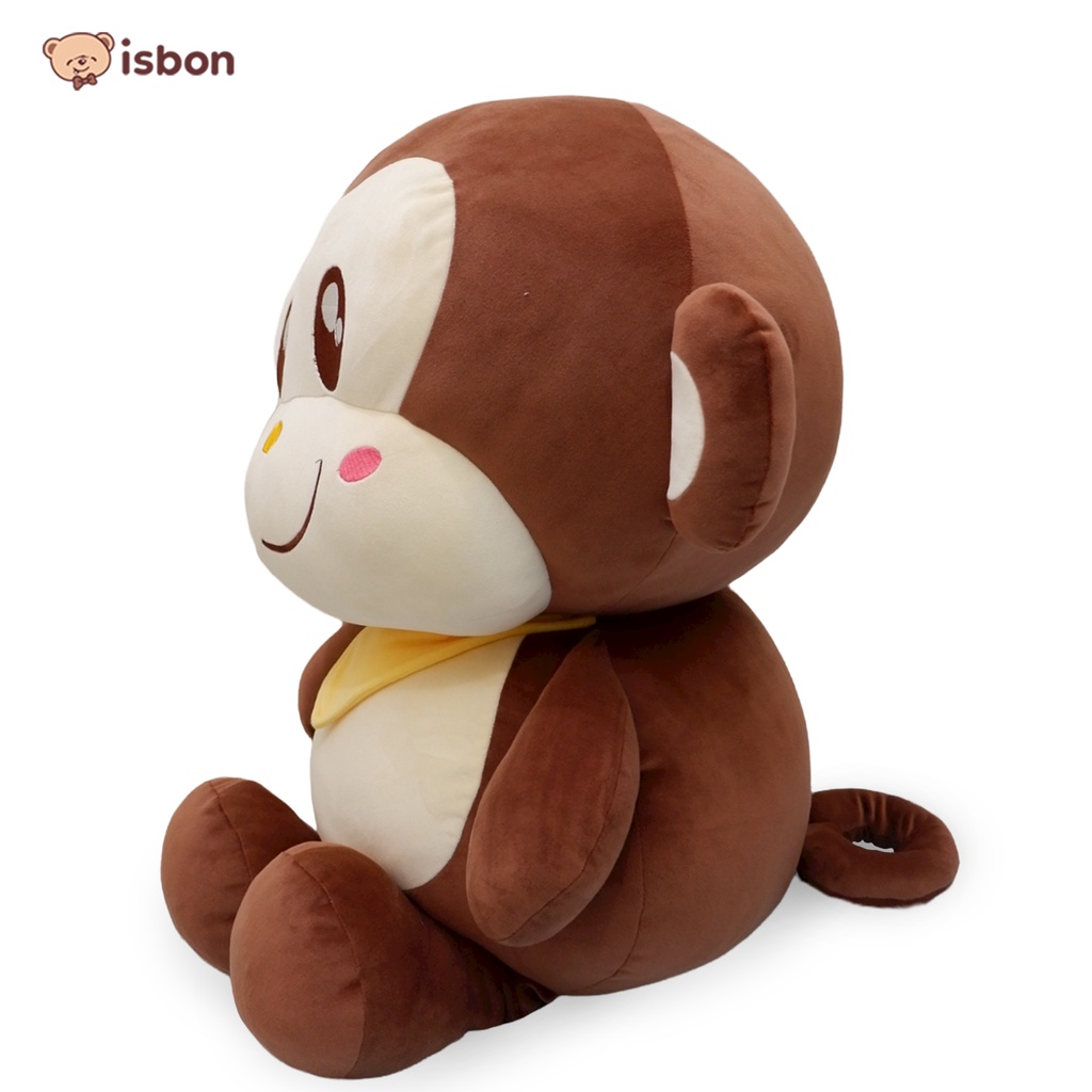 ISTANA BONEKA Monyet Monkey Floopy Kevin Jumbo Warna Brown Bahan Squisy Lembut Non Alergi