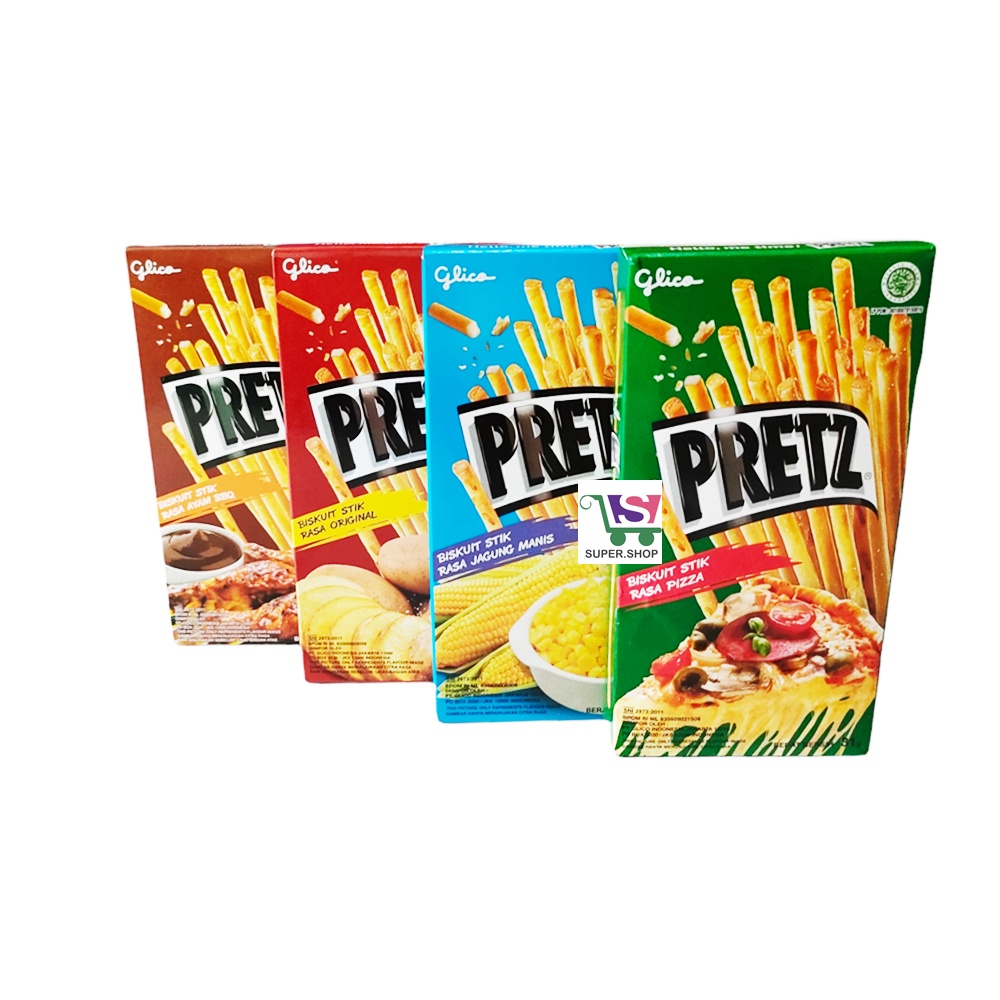 Glico PRETZ Biscuit Stick Pizza / Jagung Manis 31 Gram