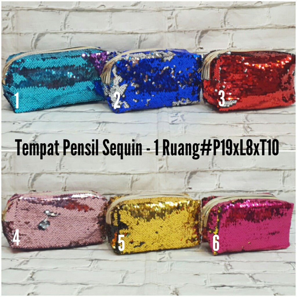 

Tempat pensil sequin mote berubah warna TERLARIS
