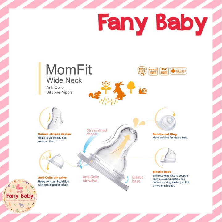 FARLIN MOMFIT NIPPLE WIDE NECK 2PCS