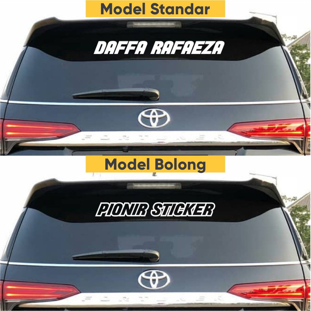 Stiker Nama Custom Kaca Mobil Cutting Sticker