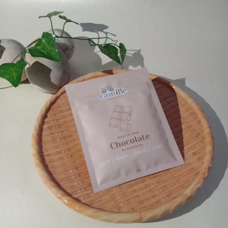 [LANGSUNG KIRIM] BISA PILIH BONUS☑️ CAMILLE BEAUTY BPOM 25gr camille beaute masker wajah-Chocolate
