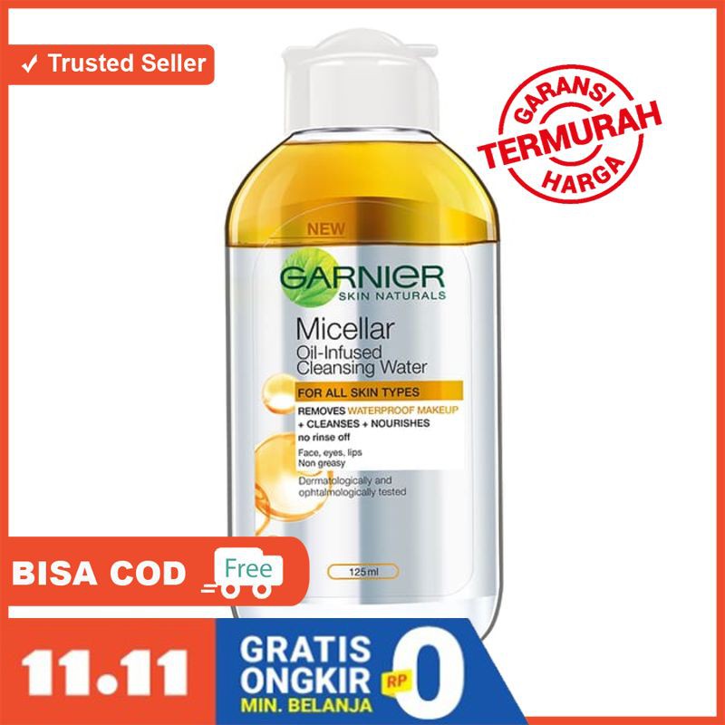 Garnier Micellar Oil Infused Cleansing Water 125ml - Toner Wajah TERBARU