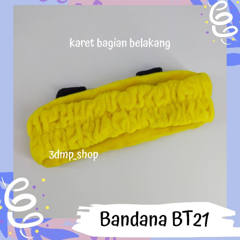 Bandana Karet Bando BT21 Cooky Tata Chimmy Koya RJ Van Shooky