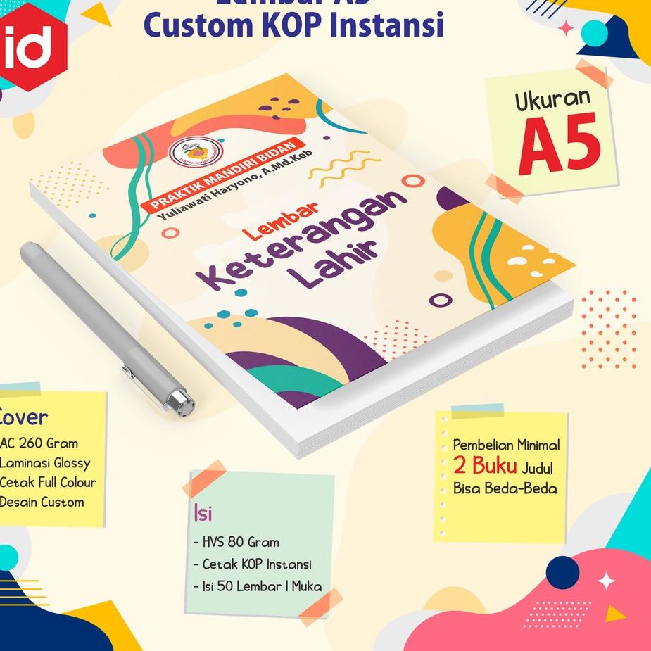 

Banyak Dipakai.. BUKU LEMBAR BIDAN A5 KOP dan COVER CUTOM | LEMBAR KETERANGAN BIDAN | BUKU BIDAN