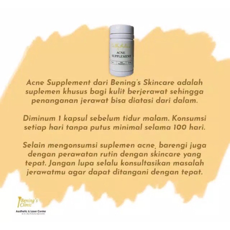 Acne Supplement isi 15 / Skincare by dr. Oky Pratama / Benings Clinic