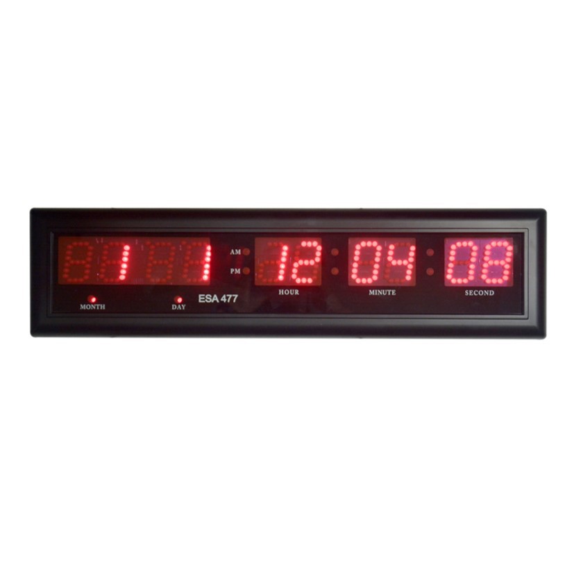 Jam Dinding Digital LED Wall Clock Ukuran Besar 60cm ES477