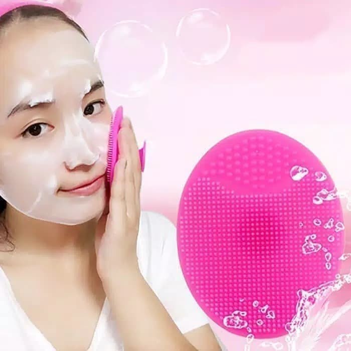 Sikat Silikon Pembersih Wajah Silicone Facial Clean Pad Brush Make Up