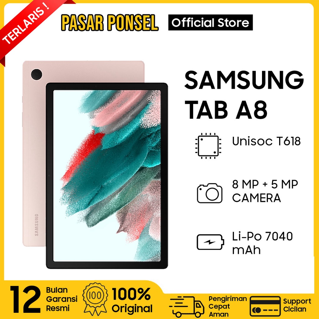 SAMSUNG Galaxy Tab A8 LTE [4/128GB] - Garansi Resmi SEIN