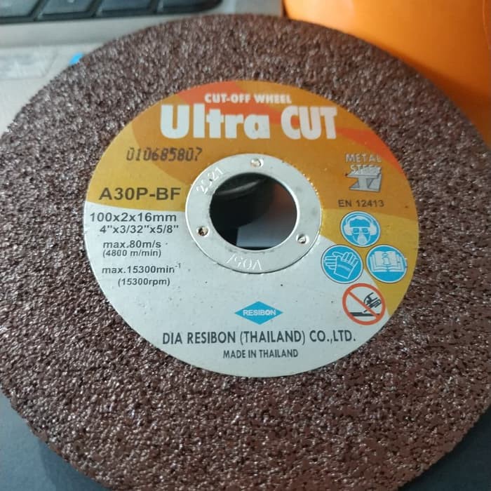 Batu Gerinda Potong Ultra Cut 4 inchi tebal 2mm