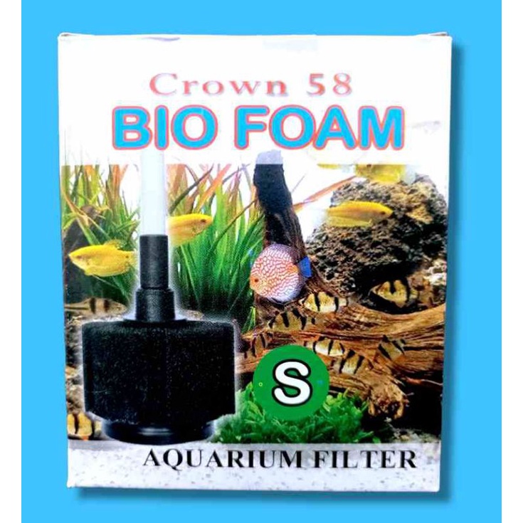 Media Filter Aquarium CROWN 58 BIO FOAM ukuran S