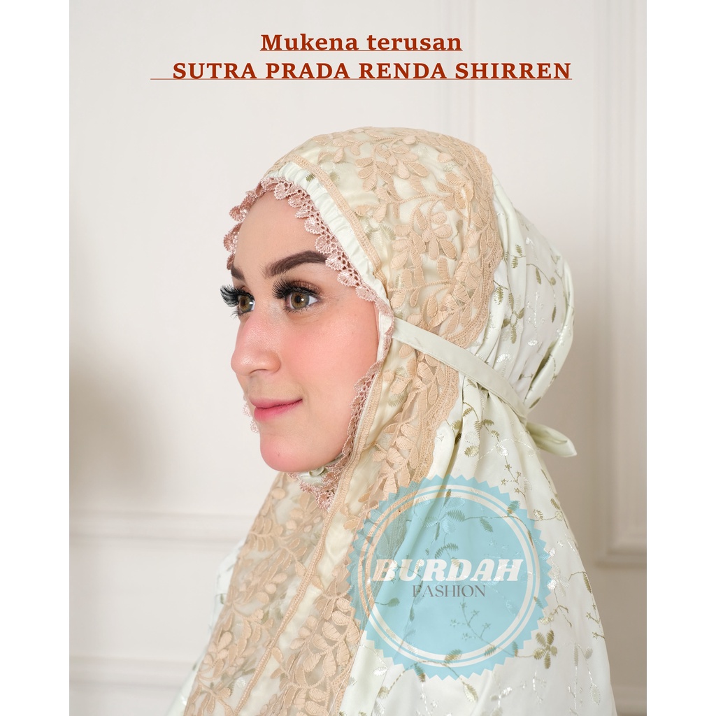 BURDAH -  Mukena terusan Sutra Prada Cataline Renda Shiren