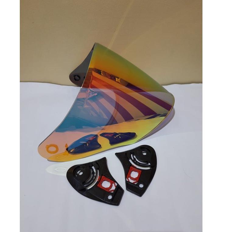 KC0 KACA VISOR HELM KYT VENOM OPEN K GALAXI DJ MARU CENTRO DYNAMIC G2 IRIDIUM RED 