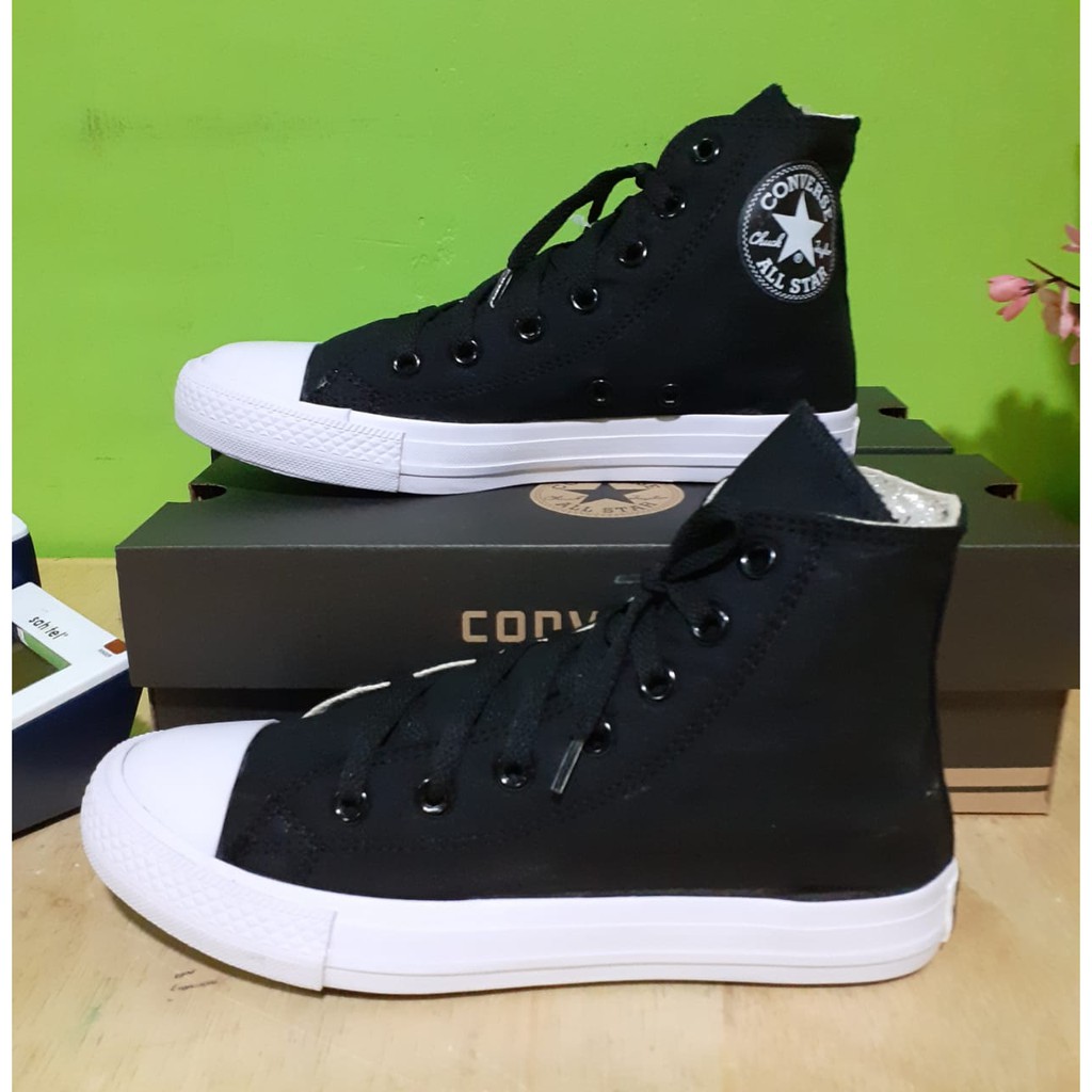 SepatU Sekolah Poxing All Star CT Chuck Taylor II 2 Lunarlon All CT Hitam Women Men Pria