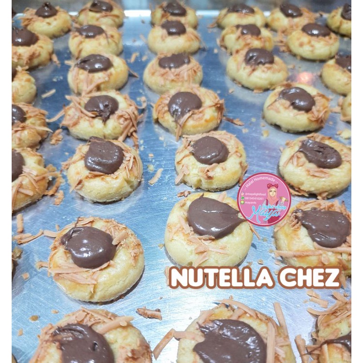 Nutella Berry Chez Tumbprint cokelat nutella cookies chocolate kue kering kuker strawberry blueberry halal murah kukis kue lebaran hampers parcel kue