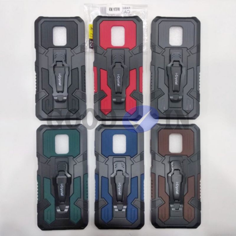 Case Redmi Note 9 Pro - Case Robot Standing + Jepit Pinggang - Redmi