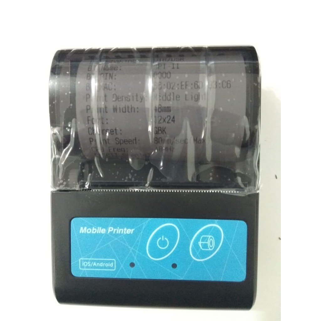 PRINTER BLUETOOTH  MP58 MINI MOKA POS / GOBIZ / GOFOOD KASIR STRUK baterai OKAY