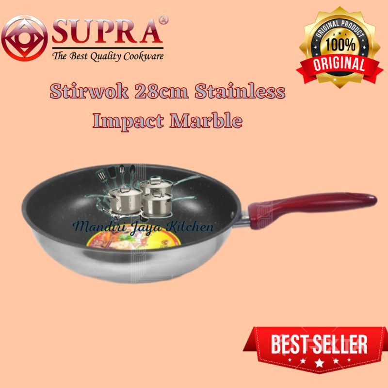 Stirwok Stainless Impact Marble SUPRA 28cm/Wajan SUPRA 28cm