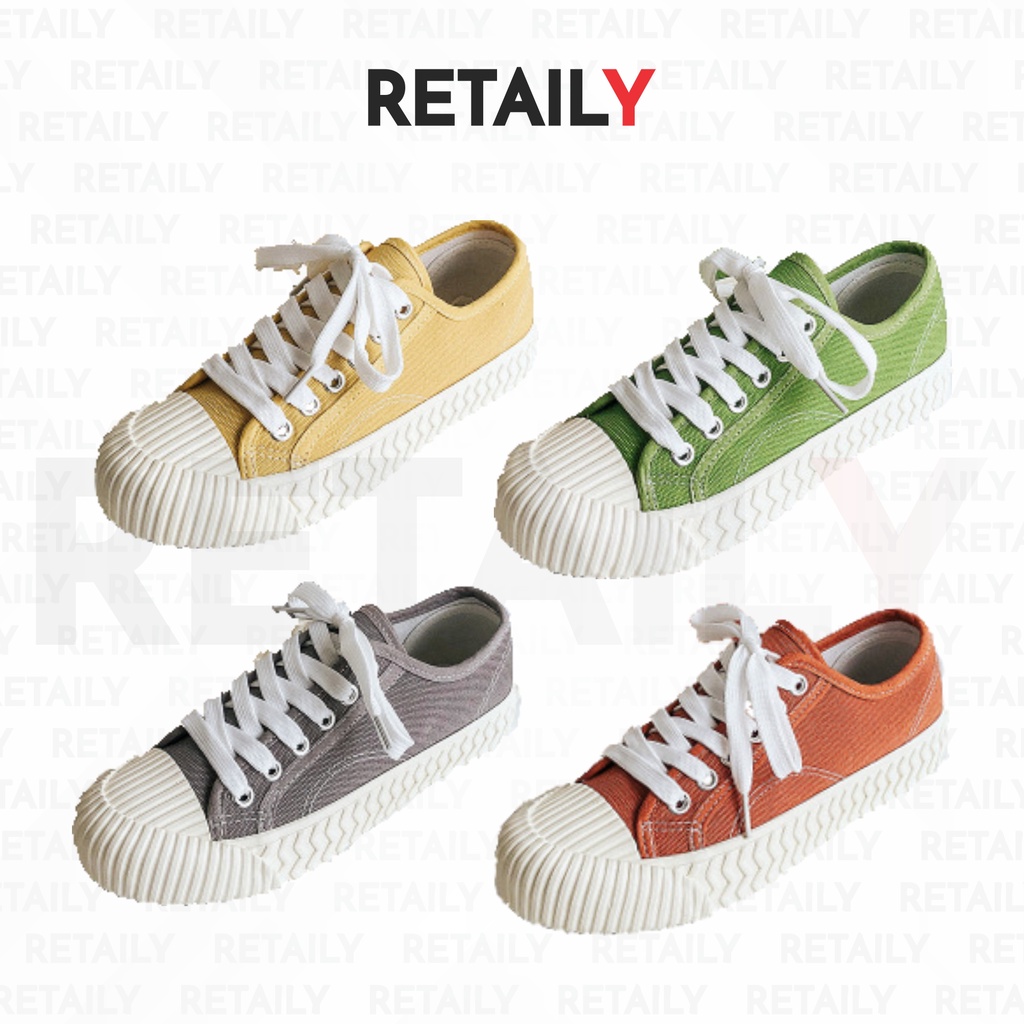 Retaily SHS022 Sepatu Sneakers Warna Bertali Kasual Wanita Ulzzang Korea Style Woman Casual Fashion Shoes