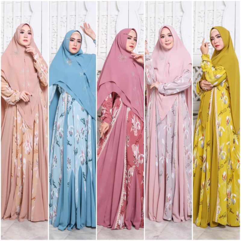 GAMIS MAHIRA SYAR'I BY KANAYA GAMIS KANAYA ORI GAMIS SET KHIMAR GAMIS CERUTY