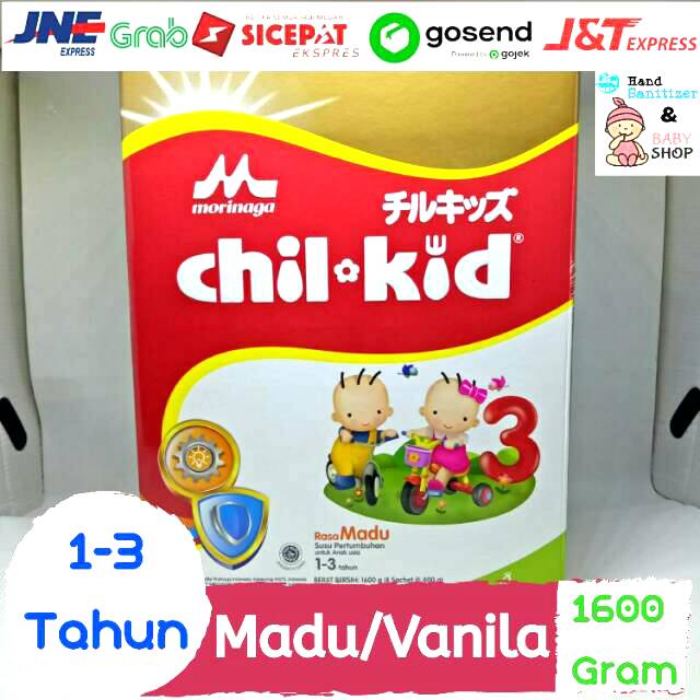 Morinaga ChilKid 3 Reguler Madu / Vanila 1600 Gram 1-3 Tahun / 1600gr ChilKid Jumbo Gold Grosir Susu