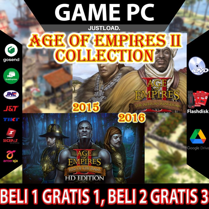 AGE OF EMPIRES II 2 COLLECTION AFRICAN KINGDOM RISE OF RAJAS TERMURAH