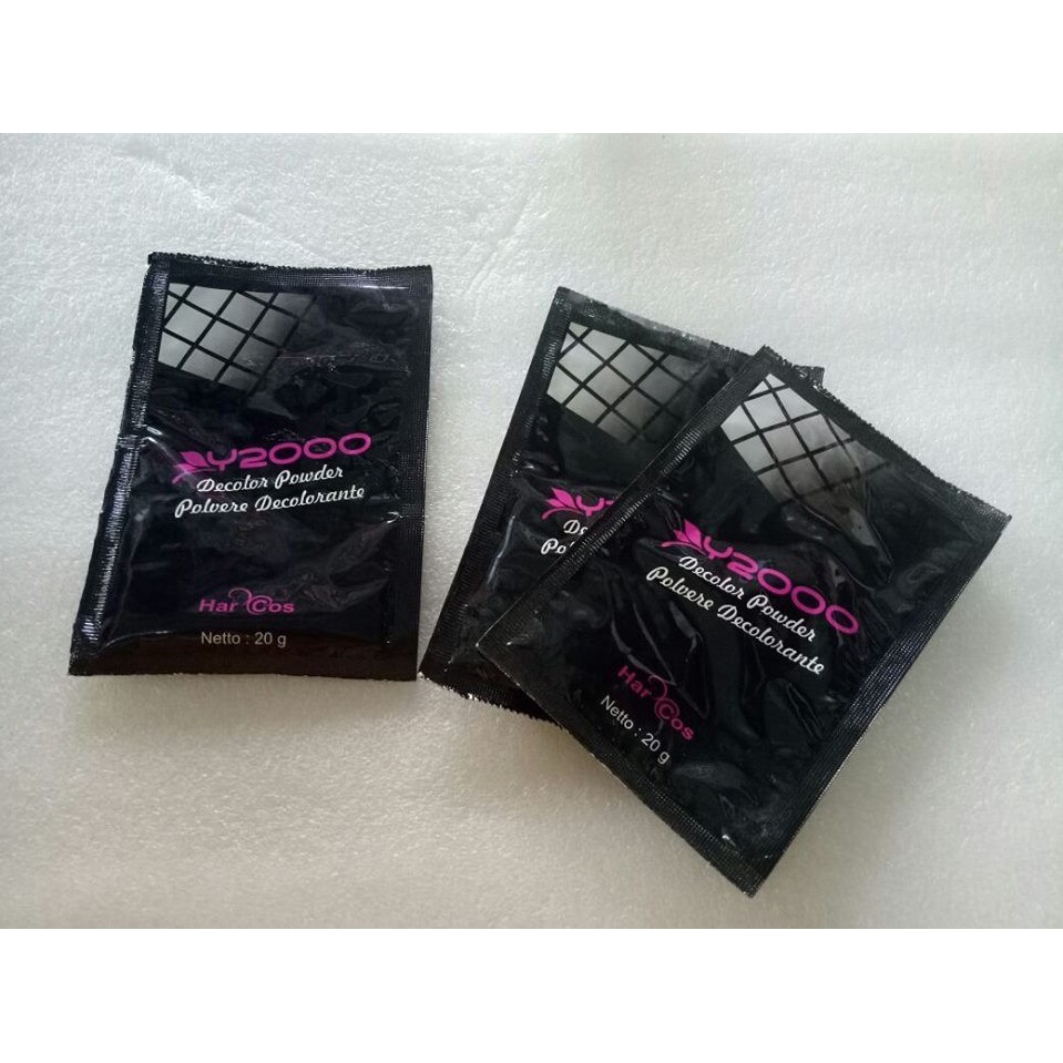 Y2000 Decolor Powder Polvere (Bleaching Rambut) 20gr Sachet