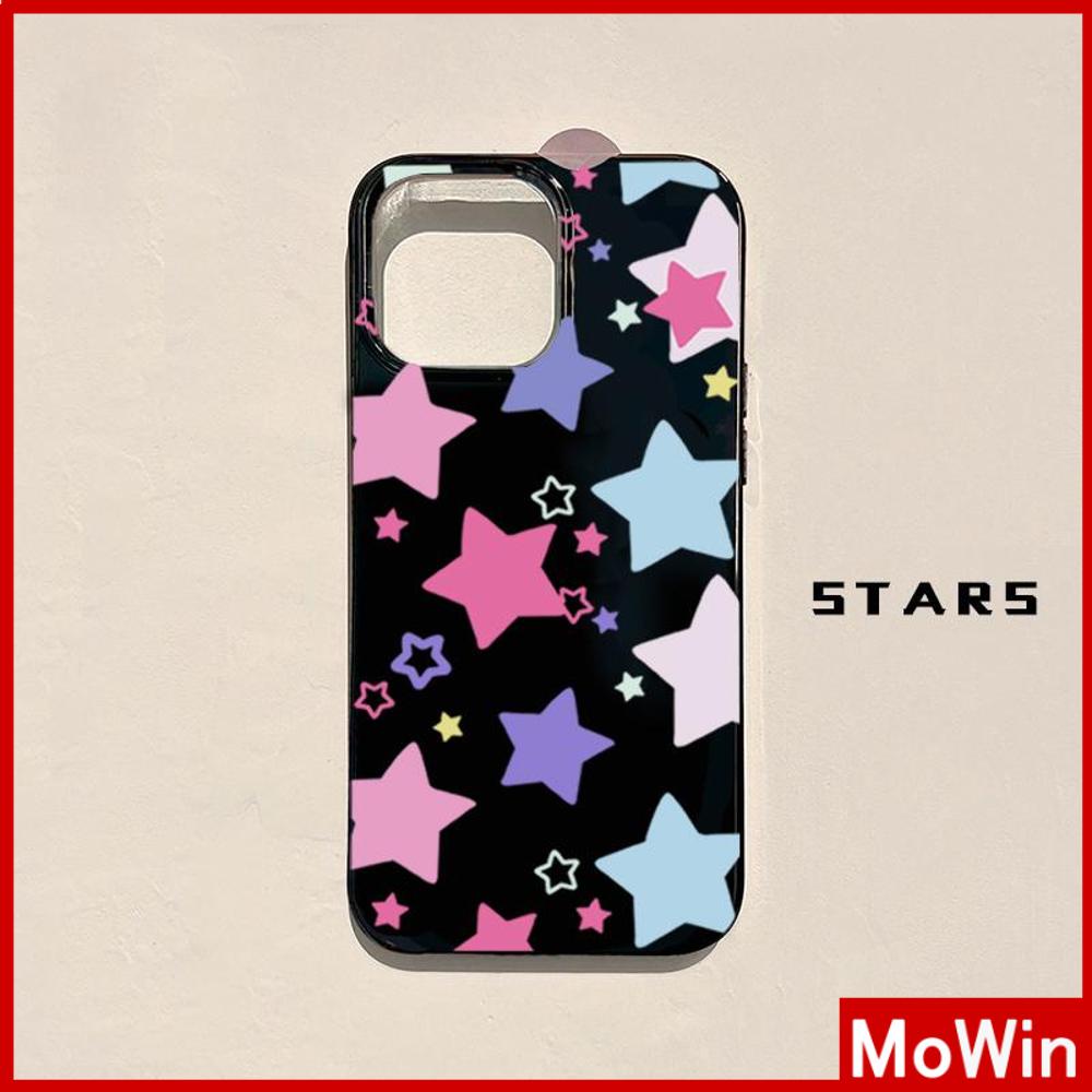 For iPhone 14 Pro Max iPhone Case TPU Soft Case Shiny Black Shockproof Protection Camera Colorful Stars Compatible For iPhone 13 Pro max 12 Pro Max 11 Pro max xr xs max 7Plus 7 8