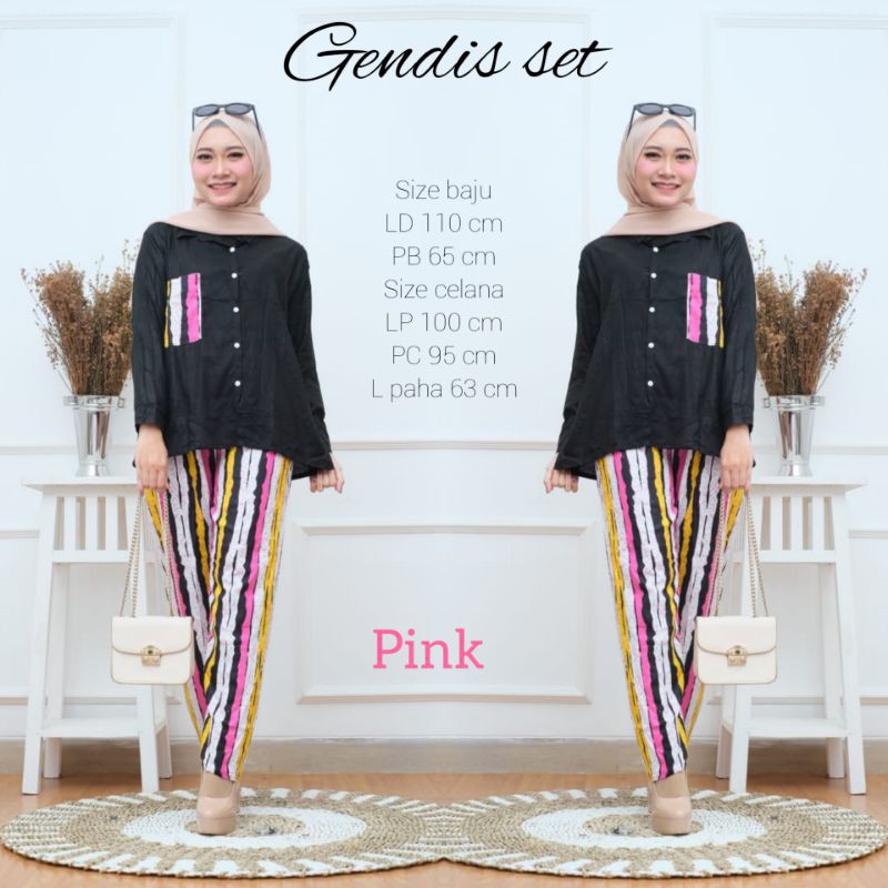 one set rayon gendis pajamas rayon gendis setelan panjang gendis
