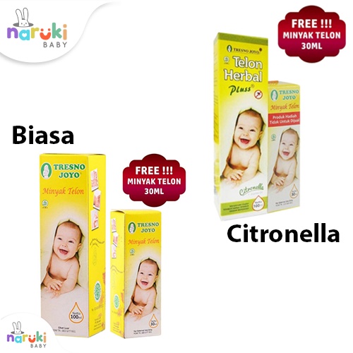 Tresno Joyo Minyak Telon 100ml FREE Minyak telon 30ml Banded