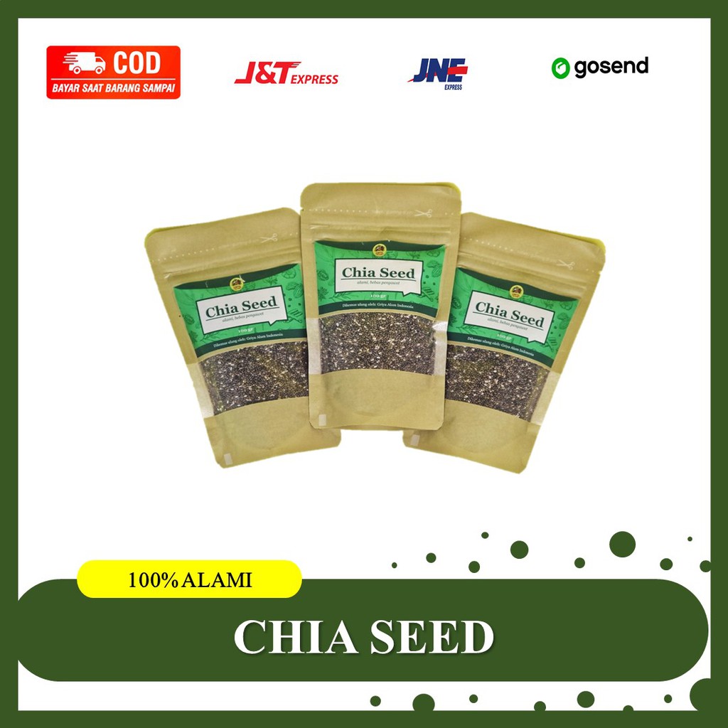 

Chia Seed 100gr Black Chia Seed Organic Dari Mexico Alami Natural Super Food Yang Banyak Manfaat