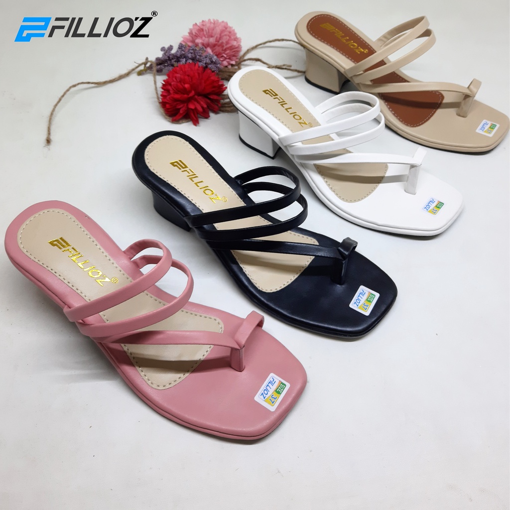 Sandal Wanita chunky Heels 5cm Tali F-4 Fillioz Terbaru