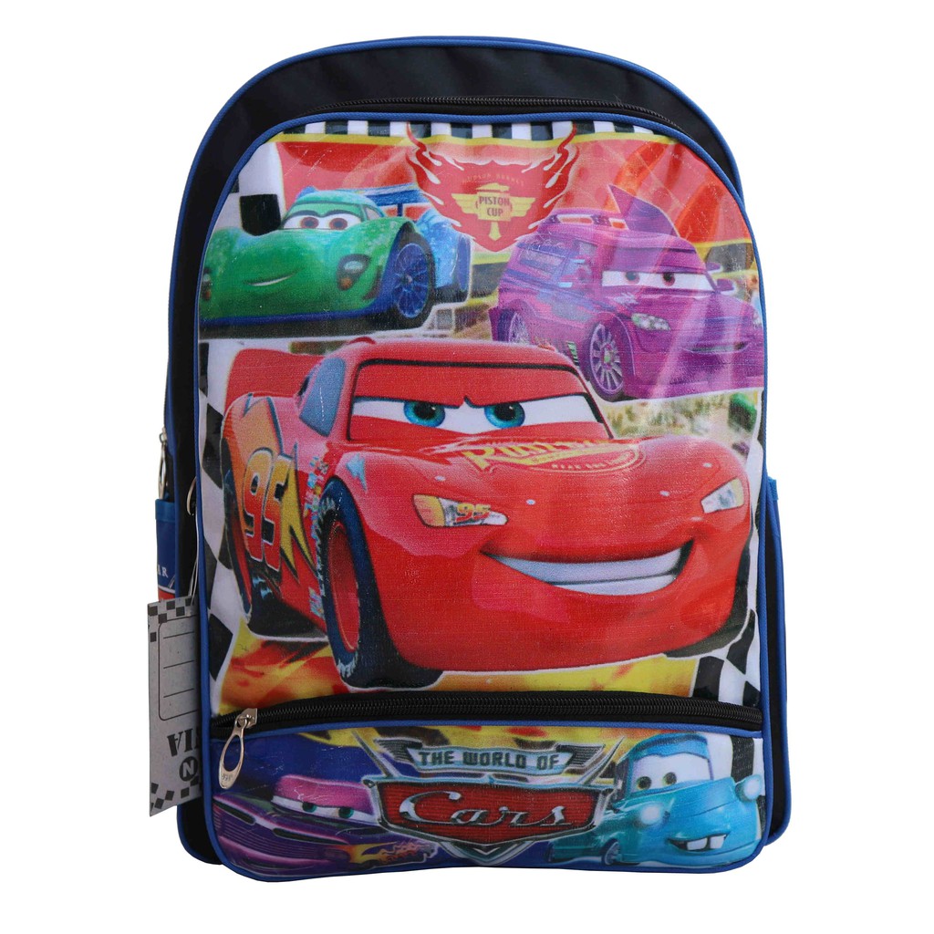 Tas Ransel Anak Kecil Paud TK SD Murah Gambar Cars Warna Biru Bagus