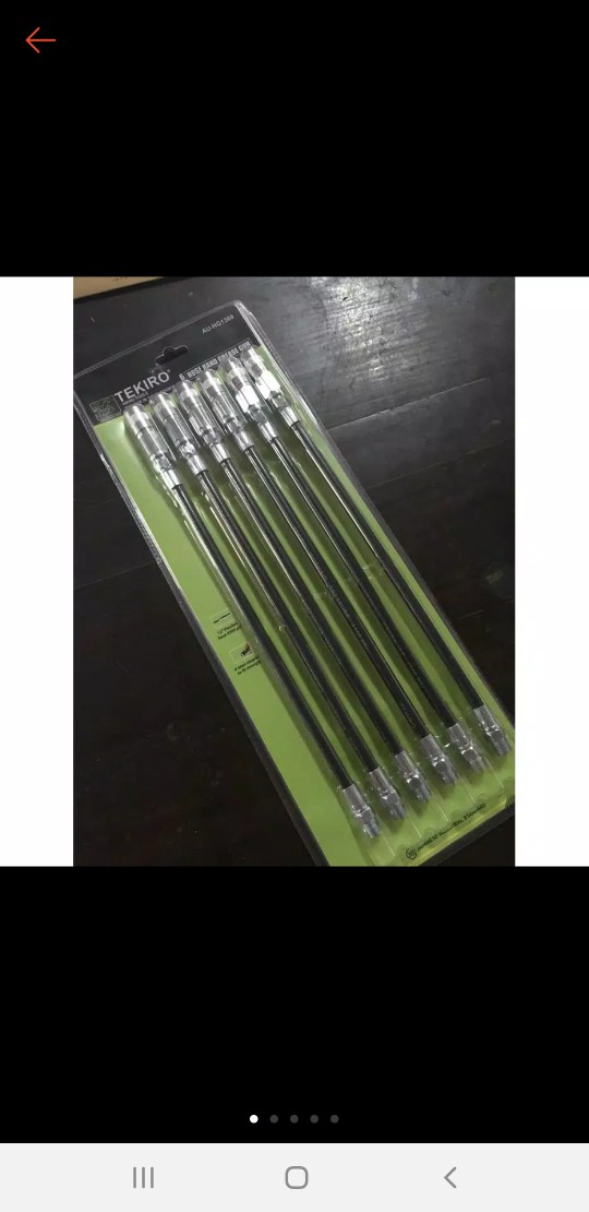 Selang Hose Hand Grease Gun Set 6 Pcs Tekiro Slang Pompa Gemuk Tangan 6pcs 100cc 500cc 100 500 Cc