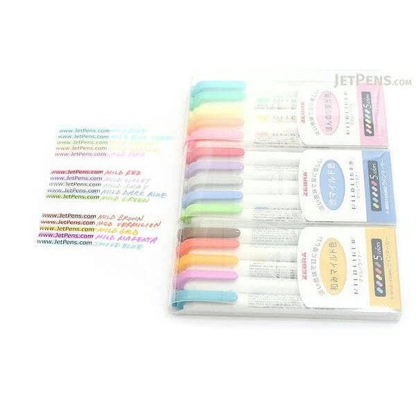 

Highlighter - Stabilo Pulpen - Stabilo Warna Warni Zebra Mildliner Set (Isi 5Pc) - Stabilo - Biru