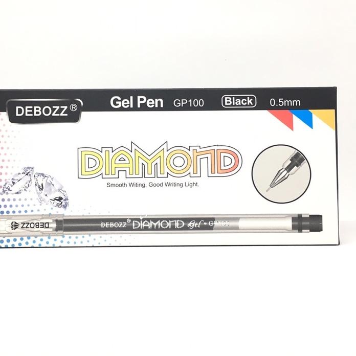 

⛄Christmas❄️ Bulpen Debozz DB-GP100 Diamond 0.5 mm Hitam / Ujung Bulpen Diamond (1 Pak isi 12 Pcs)