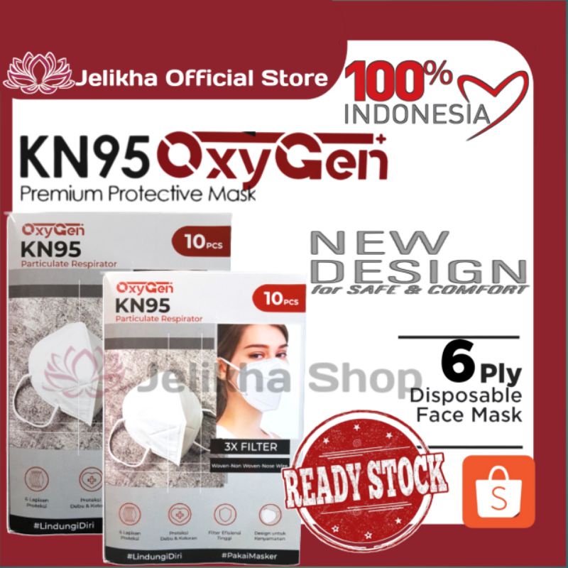 Masker KN95 6PLY OxyGen | Masker KN95 Genio | Masker KN95 6PLY desain Pokana