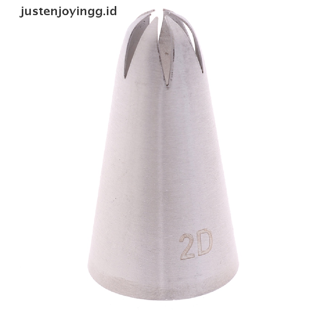 4pcs / Set Nozzle Icing Piping Bahan Stainless Steel Ukuran Besar Untuk Alat Baking Kue