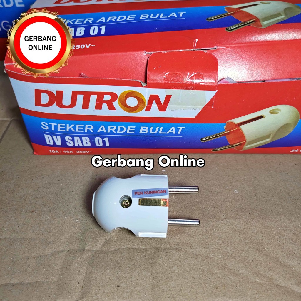 Steker Arde Dutron Bulat Oval Pin Kuningan DV-SAB-01