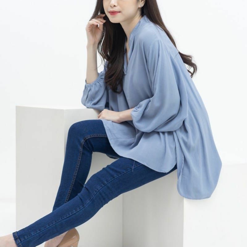 PUTRIE BLOUSE POLOS//KOREAN BLOUSE RAYON CRINKLE