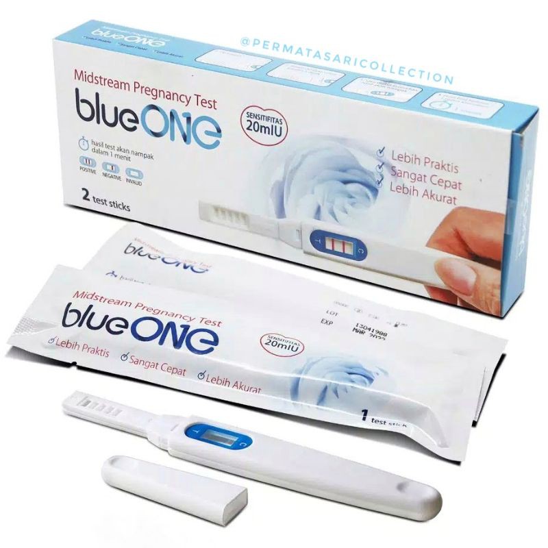 Onemed BlueOne Blue One Test Pack Hamil Alat Tes Kehamilan Midstream Compact Pregnancy Stick Stik