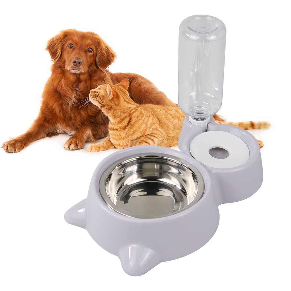 Tempat Makan Minum Anjing Kucing Automatic Pet Feeder Dispenser Air Hewan Peliharaan Feeding Dishes