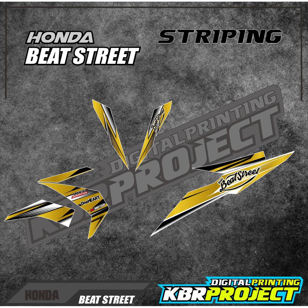 (cod) BEAT STREET BEAT ESP FI NEW Stiker Motor Striping